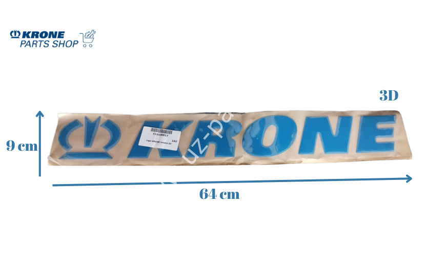Krone Mavi Tampon Etiketi Kabartmalı 633x87 mm
