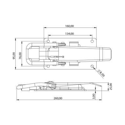 AKYÜZLER Dorse Kilidi Düz - 1010001