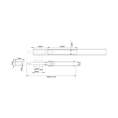 AKYÜZLER Dikey Kilitleme Sistemi Profilli  70 cm  - 1010011