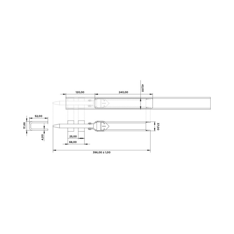AKYÜZLER Dikey Kilitleme Sistemi Profilli  70 cm  - 1010011