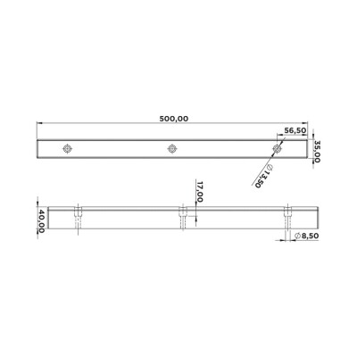 Akyüzler Yan  Bariyer Takozu Kauçuk 50CM - 5010011