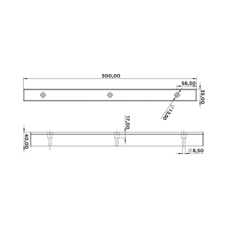 Akyüzler Yan  Bariyer Takozu Kauçuk 50CM - 5010011