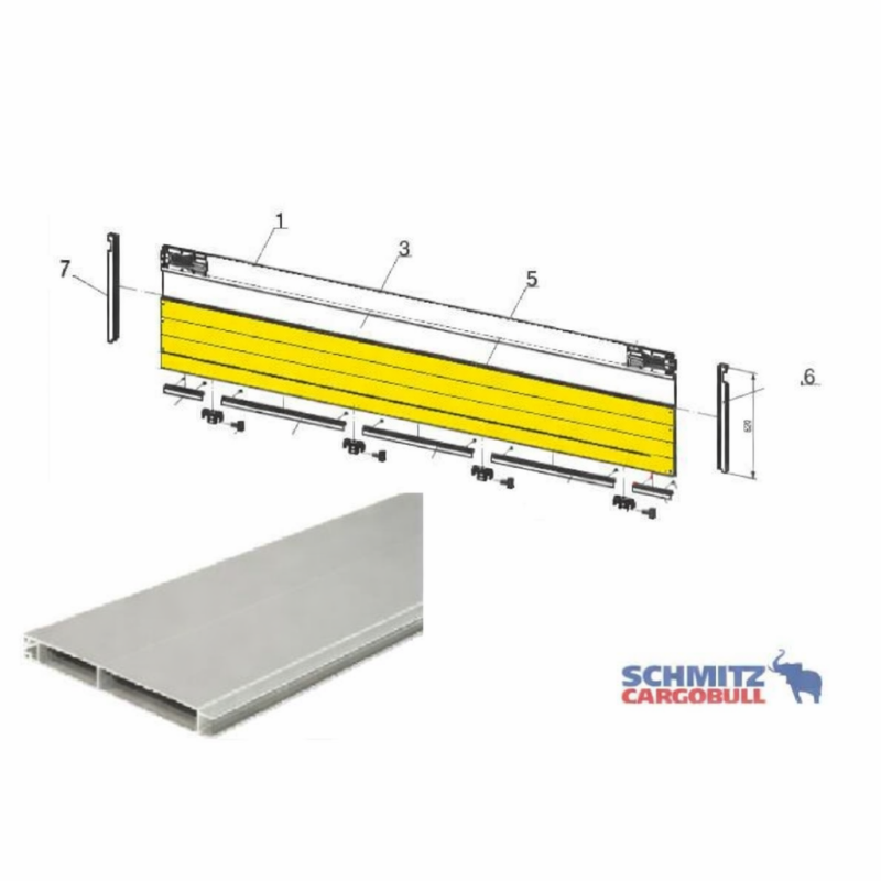 SCHMİTZ Yan Kapak Profili Alt 313,4 cm - 1290742