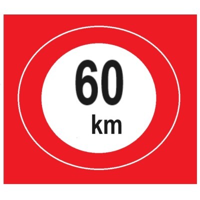 KRONE Etiket '' 60 km ''Kırmızı